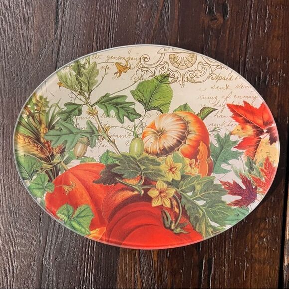 Blooms and Bees Glass Art Soap Dish (Floral) - Picture 2 of 5